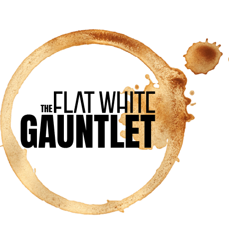 The Flat White Gauntlet logo
