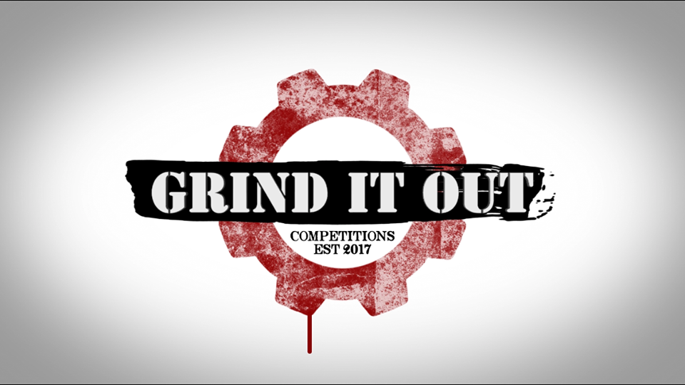 GRIND IT OUT ( MINES A CORONA, CHEERS) logo